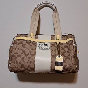 Coach Heritage Chelsea Bag 11353 Brown Beige Shoulder Bag